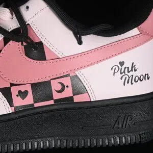 Blackpink Pink Black And White Air Forces Womens Nike Air Force